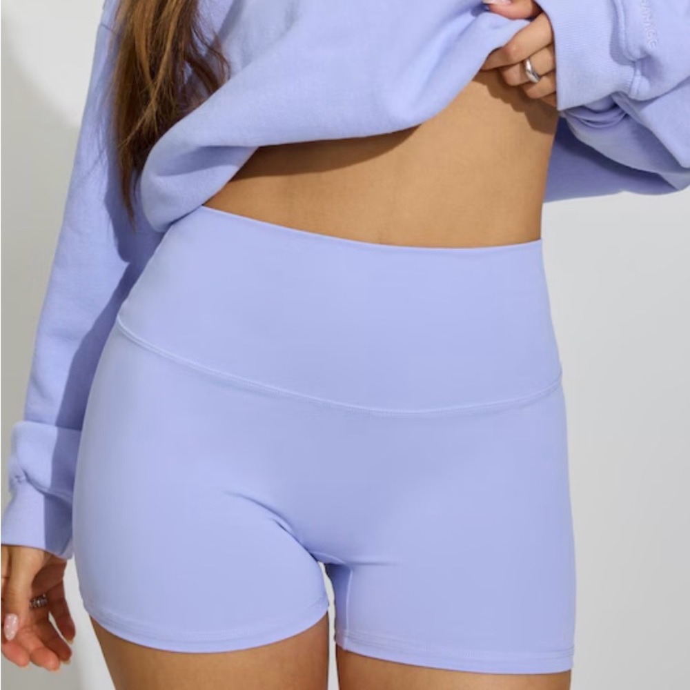 SOS!!!Garage High-Waist Lavender Bike Shorts